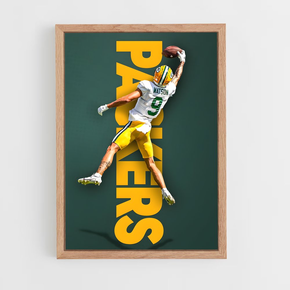 ap-green bay packers-2 cadre Bois clair