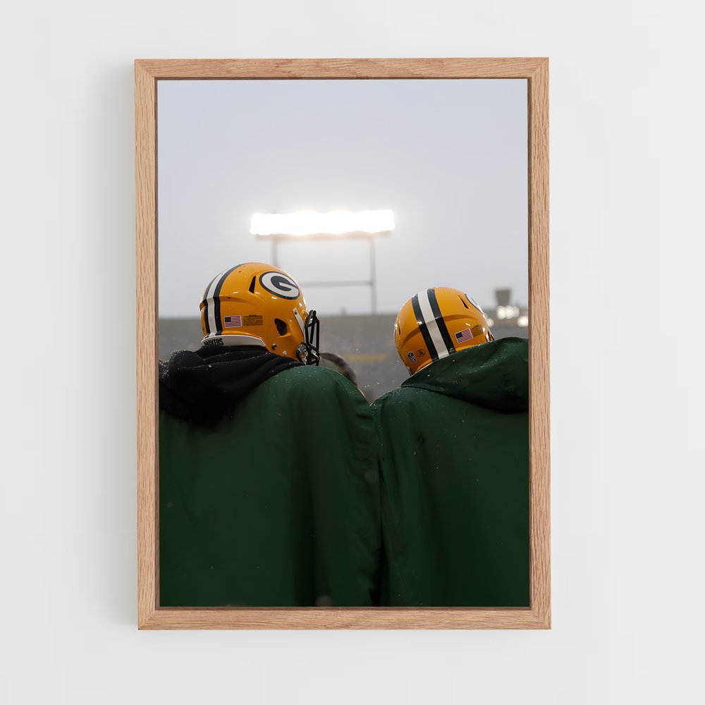 ap-green bay packers-3 cadre Bois clair