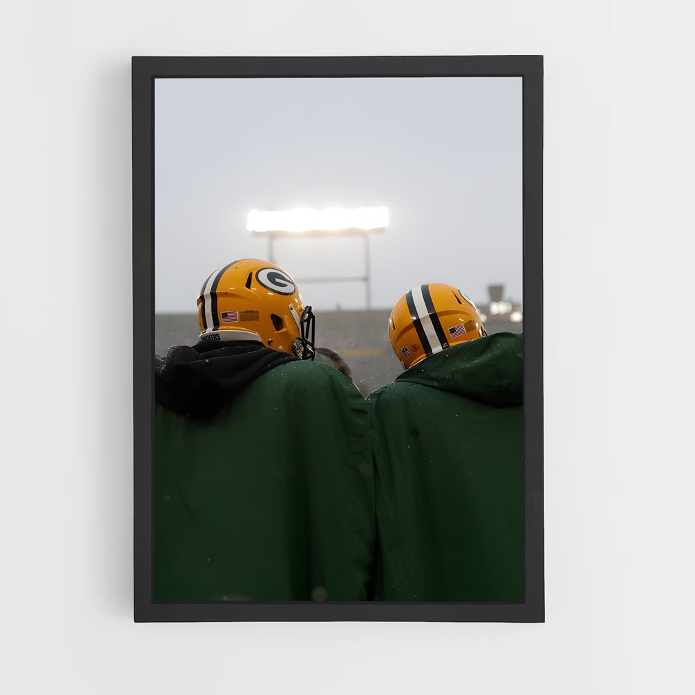 ap-green bay packers-3 cadre Noir