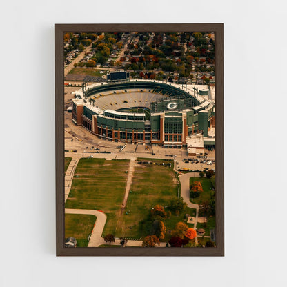 ap-green bay packers-4 cadre Bois foncé