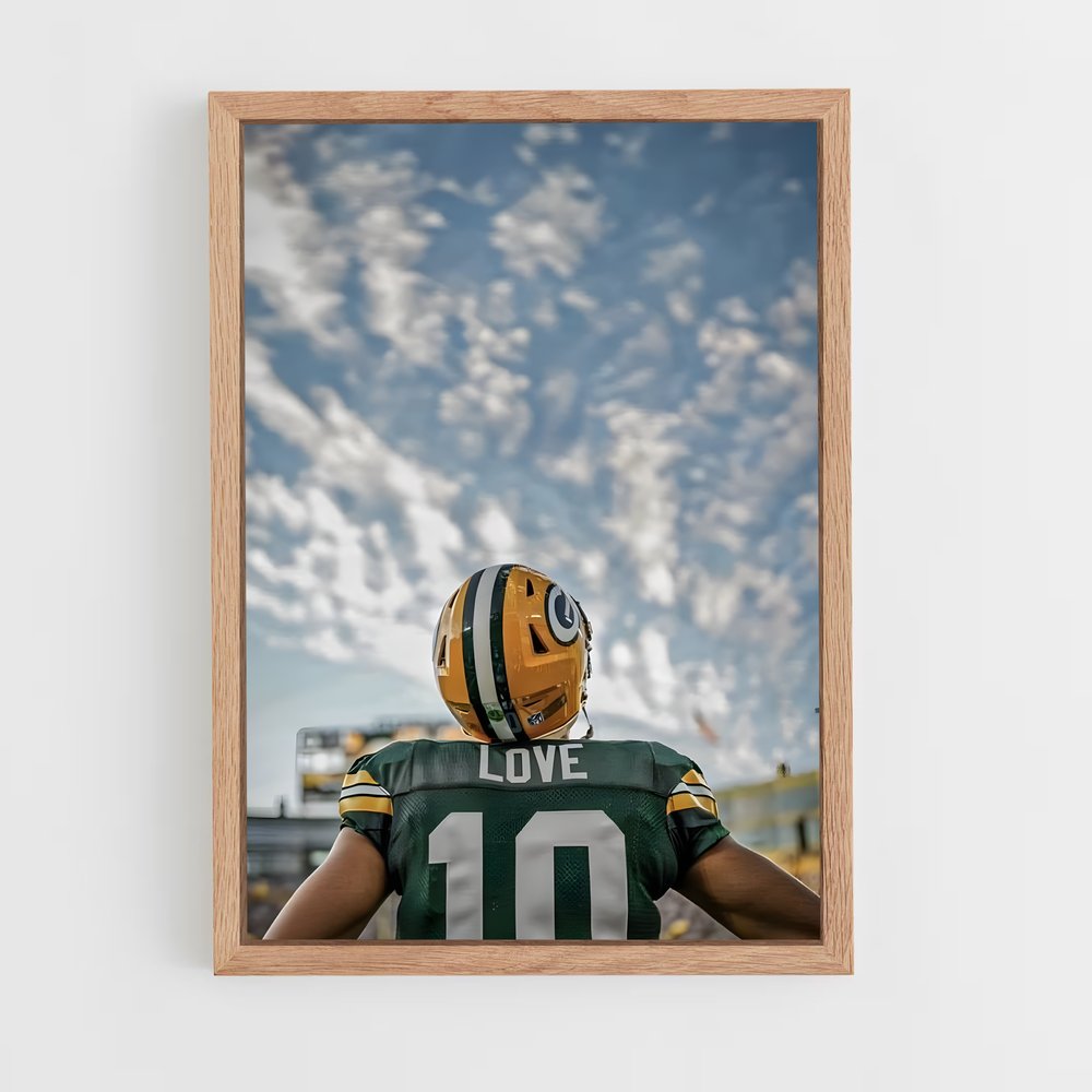 ap-green bay packers-5 cadre Bois clair