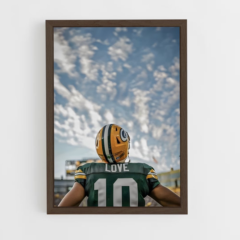 ap-green bay packers-5 cadre Bois foncé