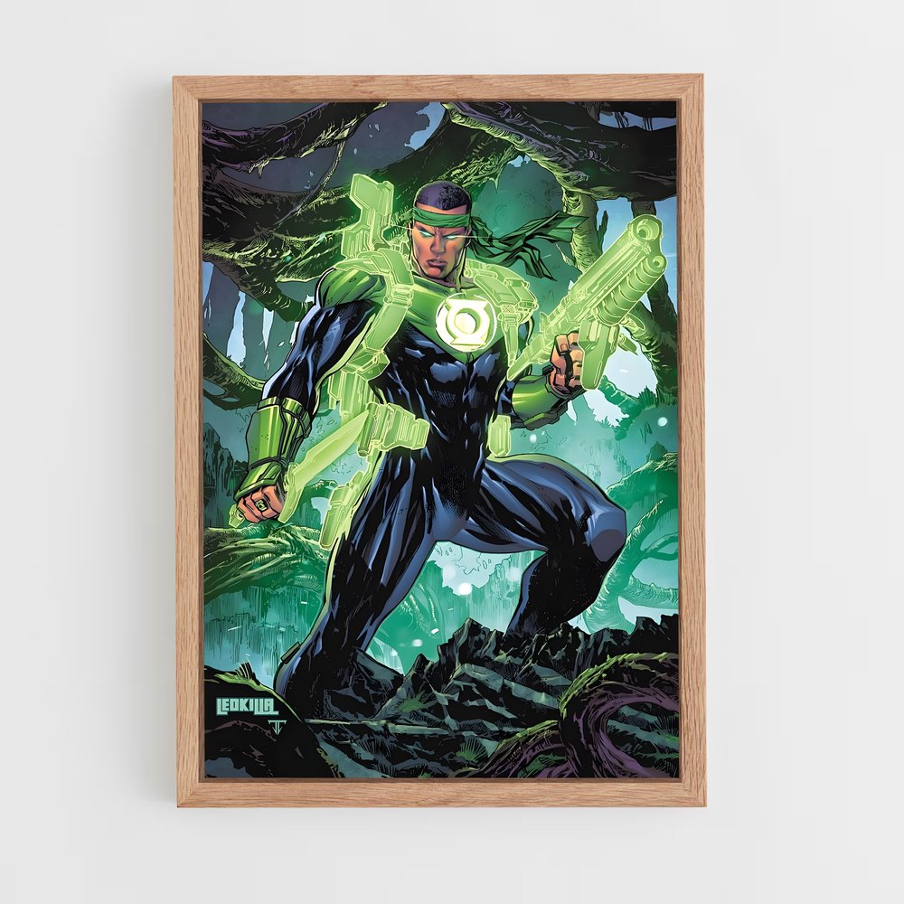 ap-green lantern-14 cadre Bois clair
