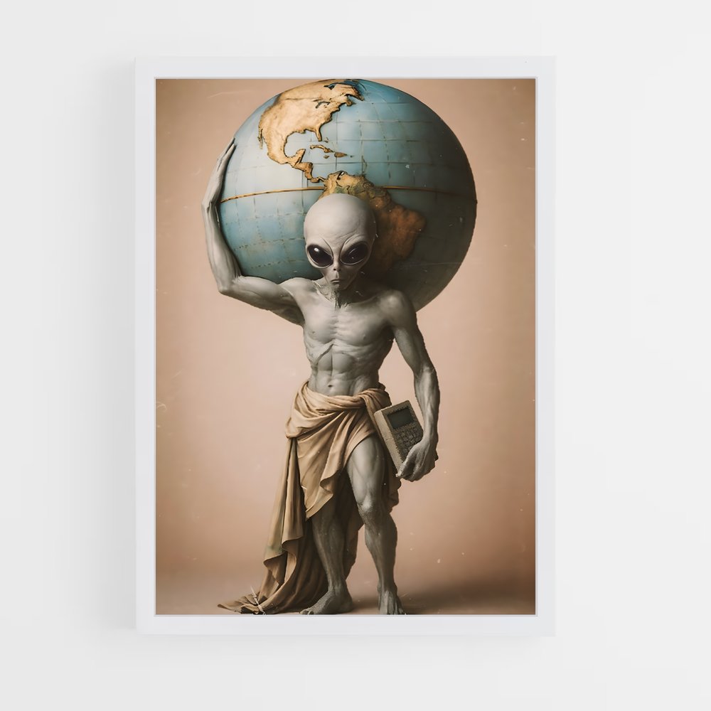 ap-grey alien-5 cadre Blanc