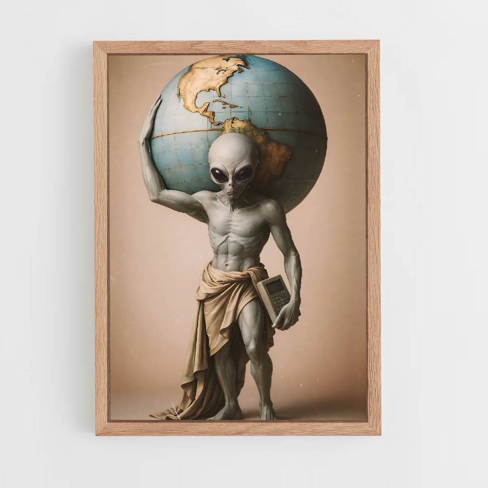ap-grey alien-5 cadre Bois clair