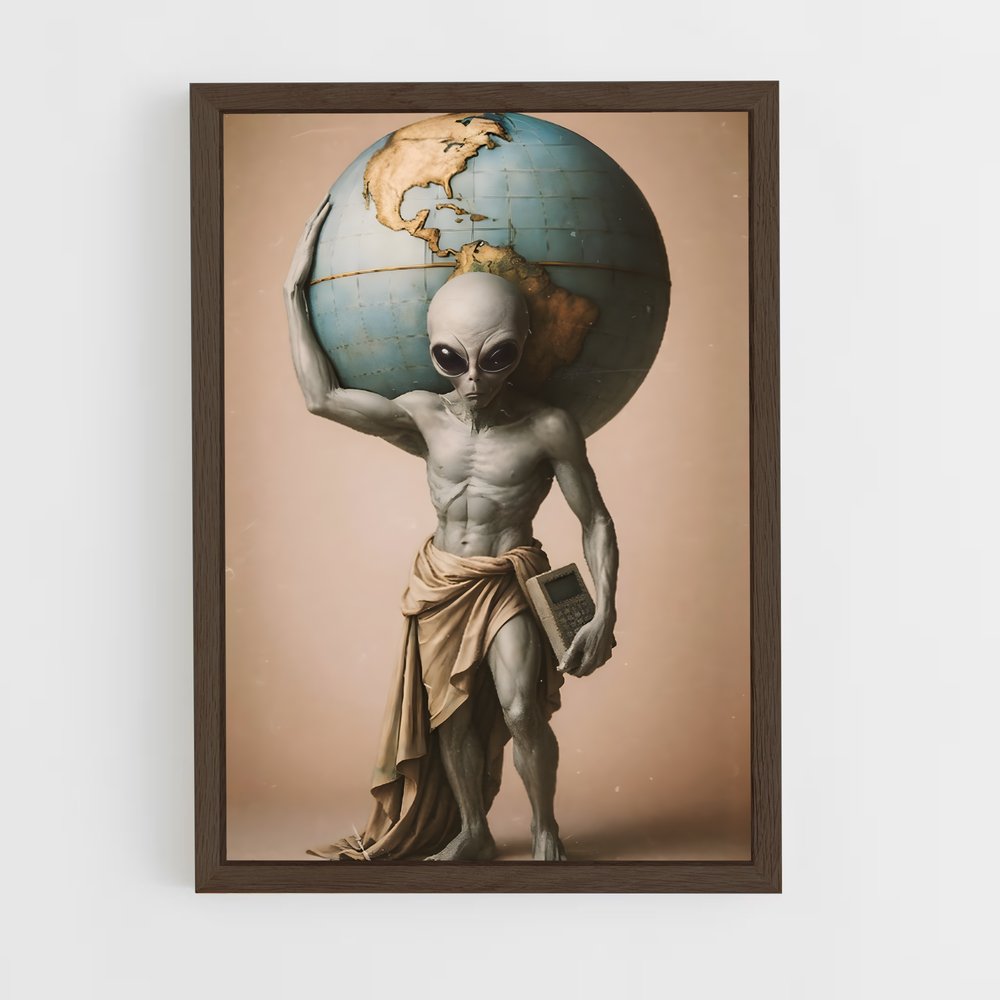 ap-grey alien-5 cadre Bois foncé
