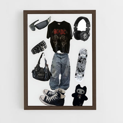 ap-grunge-3 cadre Bois foncé
