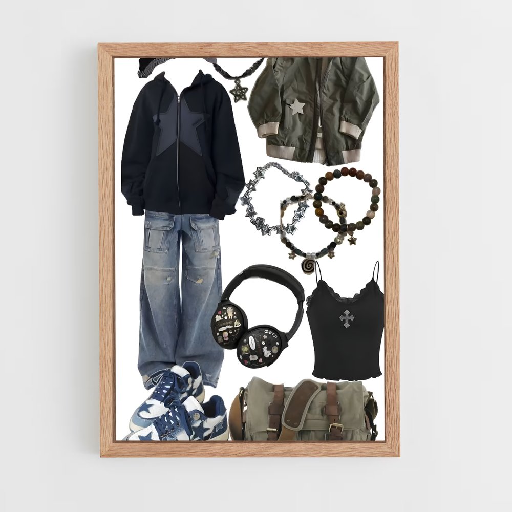 ap-grunge-4 cadre Bois clair