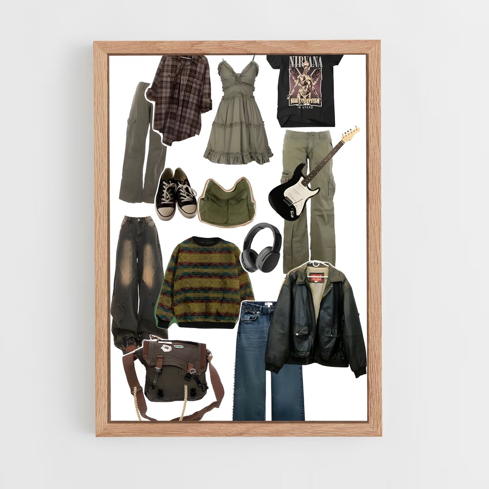 ap-grunge-5 cadre Bois clair