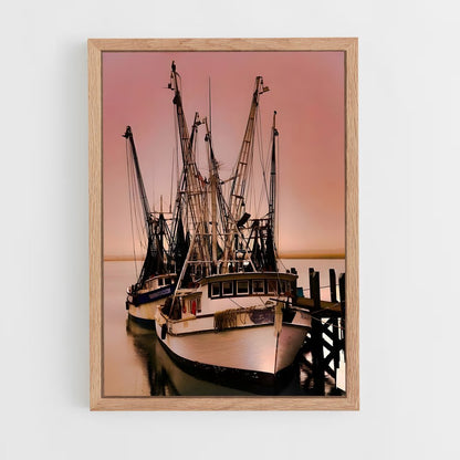 ap-gulf shrimp boats-3 cadre Bois clair