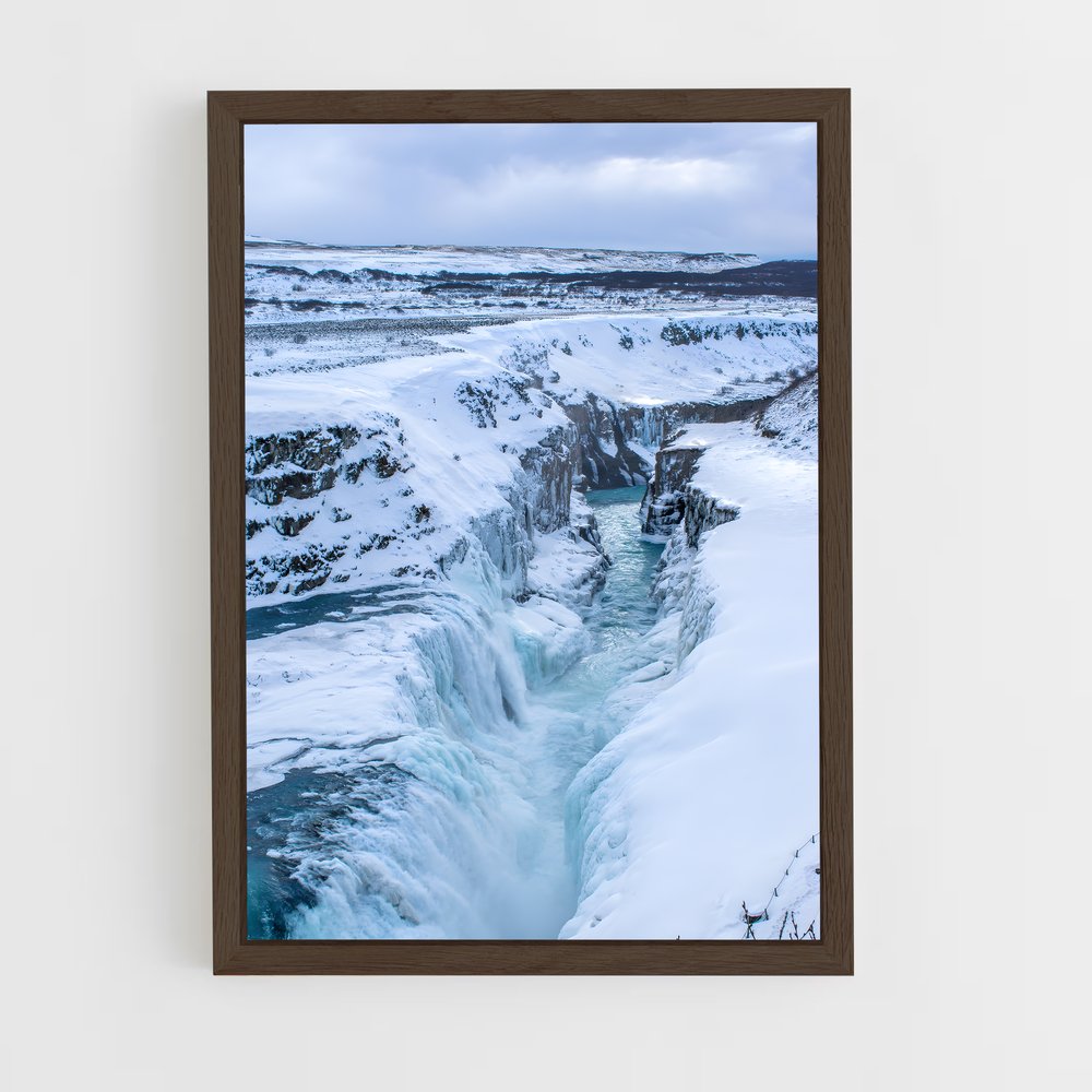 ap-gullfoss waterfall-2 cadre Bois foncé