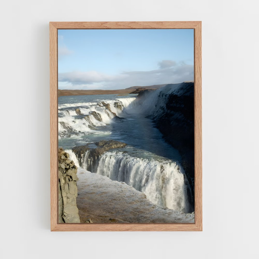 ap-gullfoss waterfall-9 cadre Bois clair