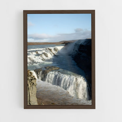 ap-gullfoss waterfall-9 cadre Bois foncé