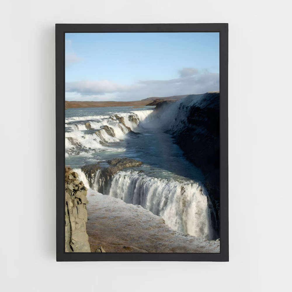 ap-gullfoss waterfall-9 cadre Noir