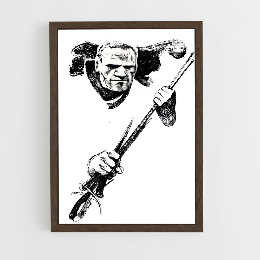 ap-gurney halleck-1 cadre Bois foncé