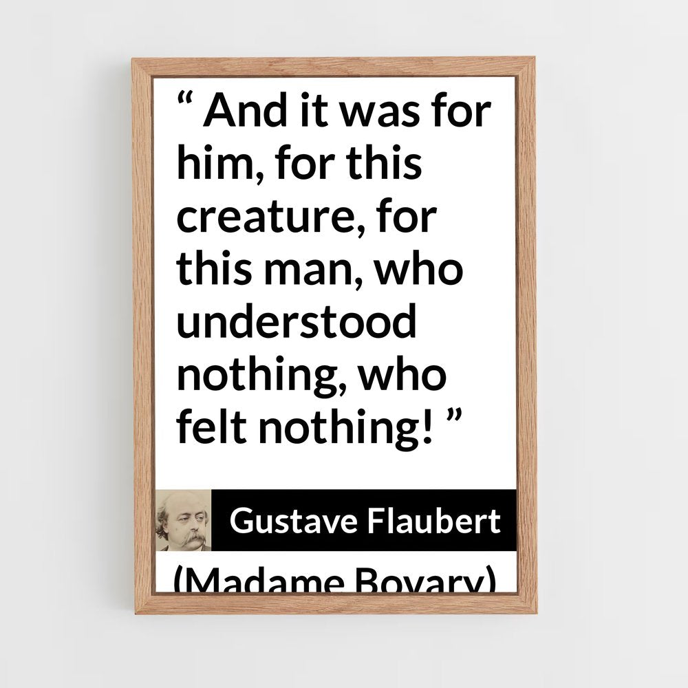 ap-gustave flaubert-6 cadre Bois clair
