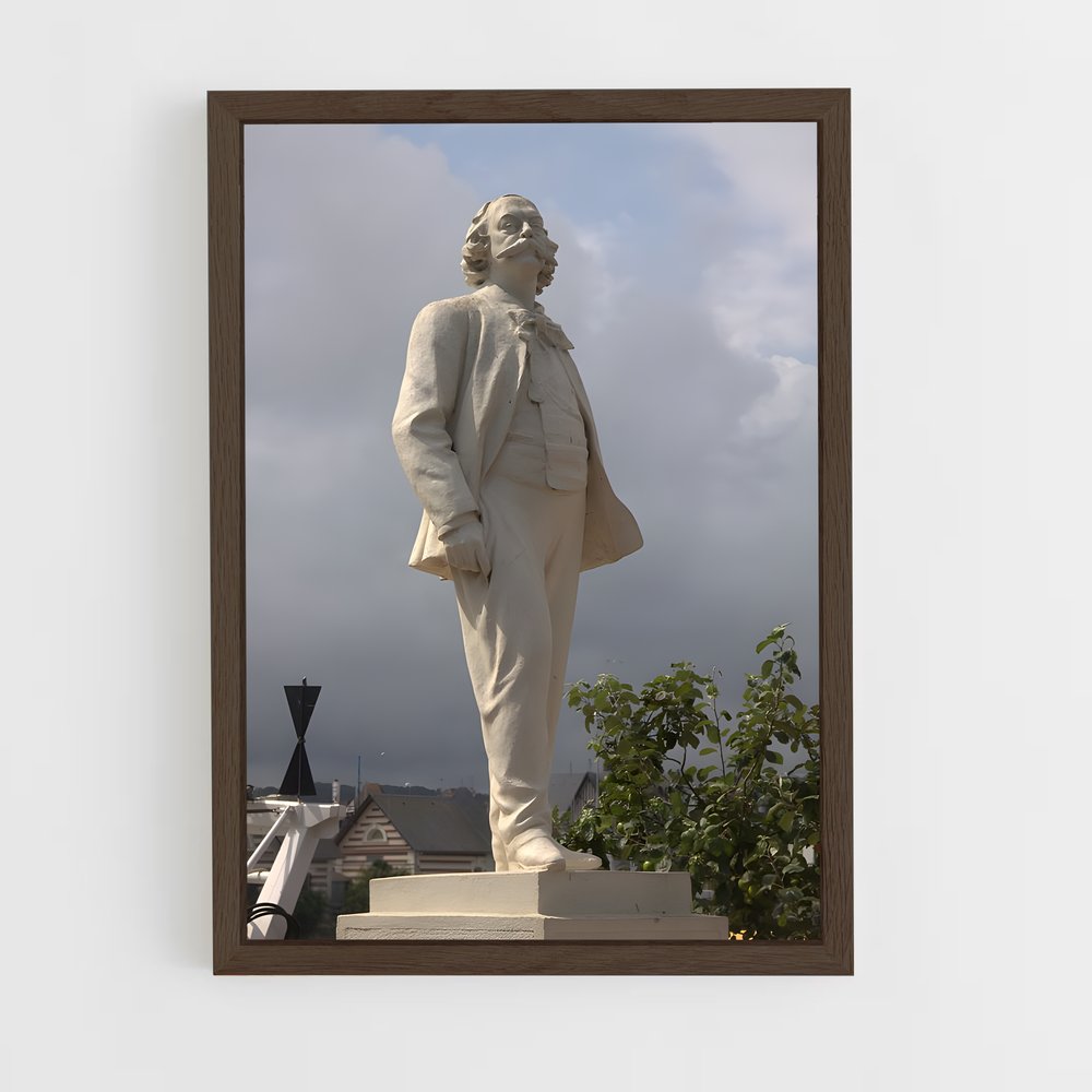 ap-gustave flaubert-7 cadre Bois foncé