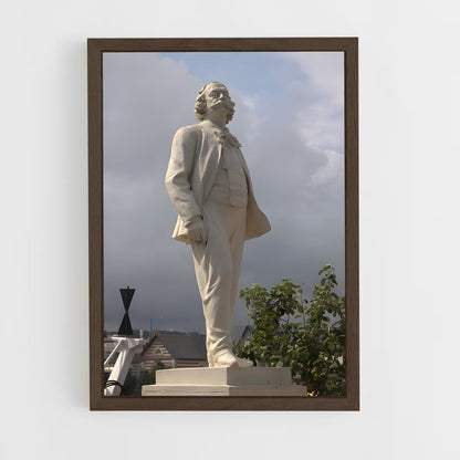 ap-gustave flaubert-7 cadre Bois foncé
