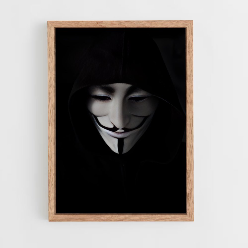 ap-guy fawkes mask-1 cadre Bois clair