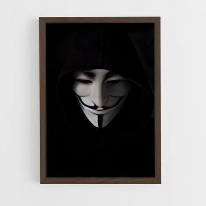 ap-guy fawkes mask-1 cadre Bois foncé