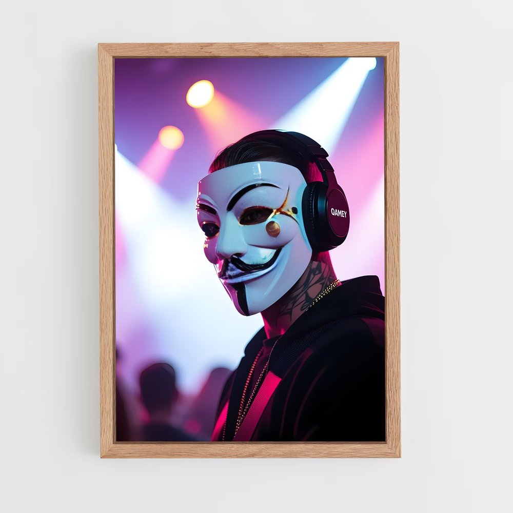 ap-guy fawkes mask-2 cadre Bois clair