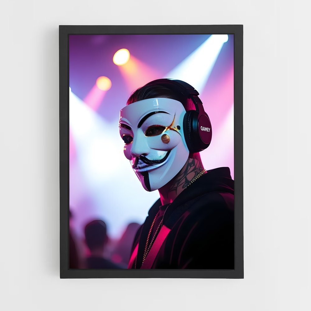 ap-guy fawkes mask-2 cadre Noir
