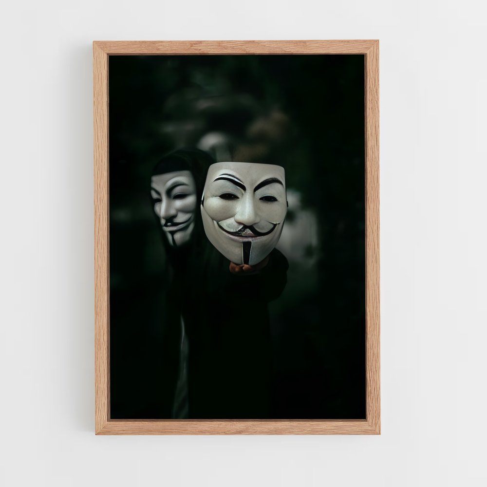 ap-guy fawkes mask-4 cadre Bois clair