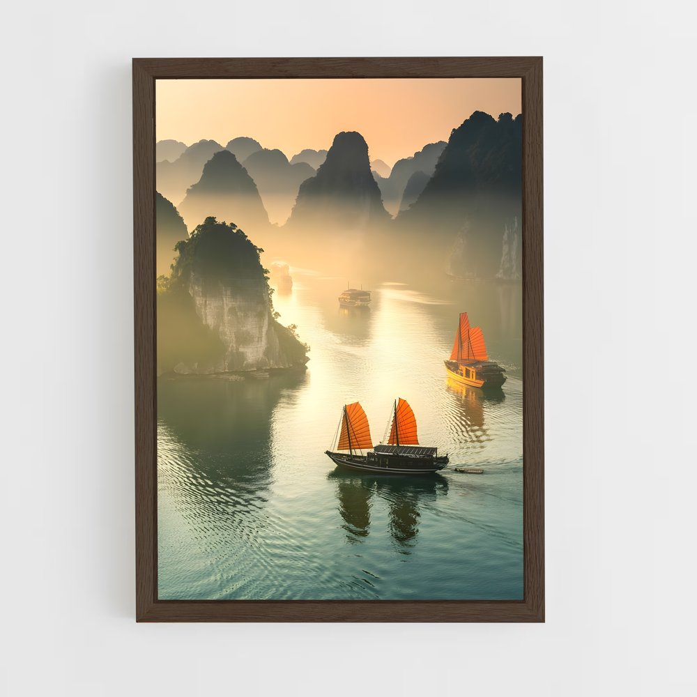 ap-ha long bay-1 cadre Bois foncé