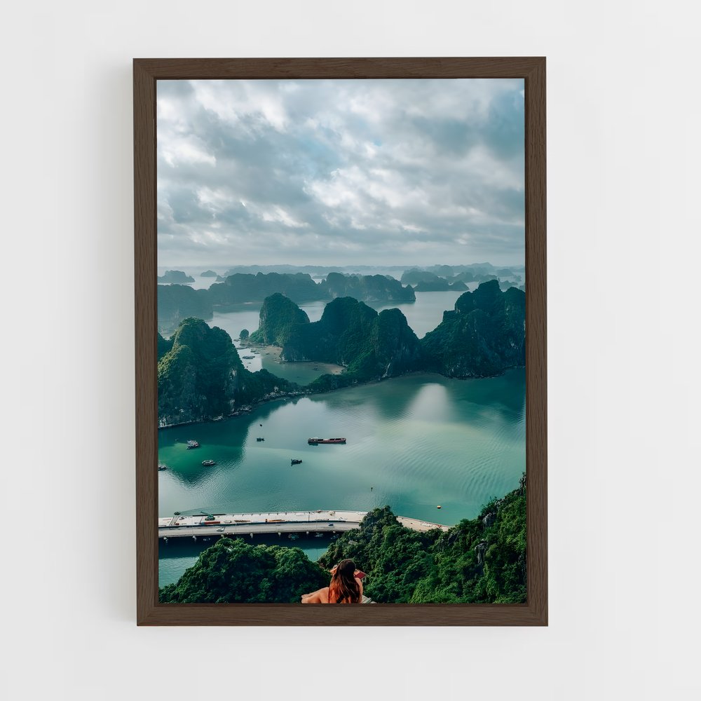 ap-ha long bay-13 cadre Bois foncé