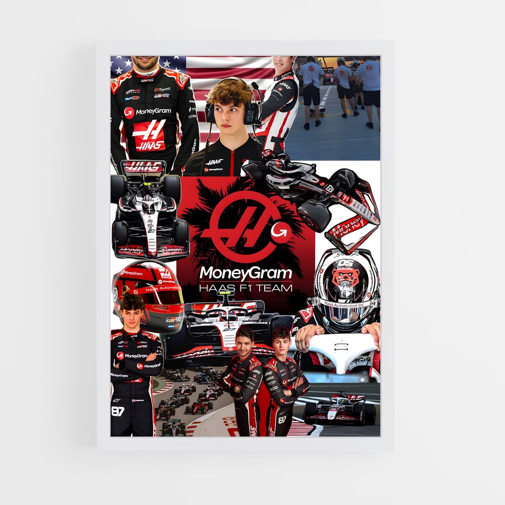 ap-haas f1 team-3 cadre Blanc
