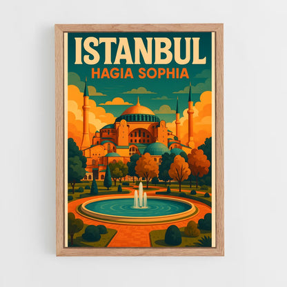 ap-hagia sophia-8 cadre Bois clair