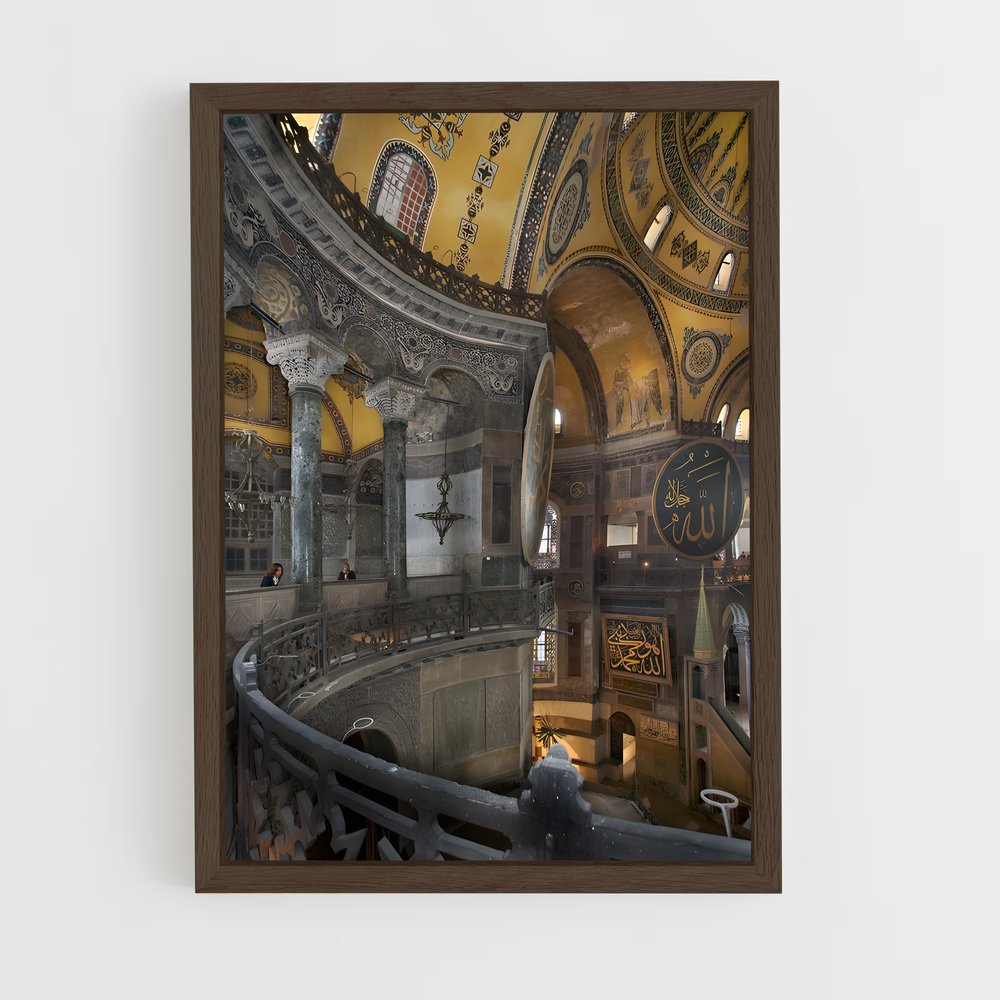 ap-hagia sophia-9 cadre Bois foncé