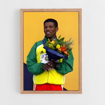 ap-haile gebrselassie-4 cadre Bois clair