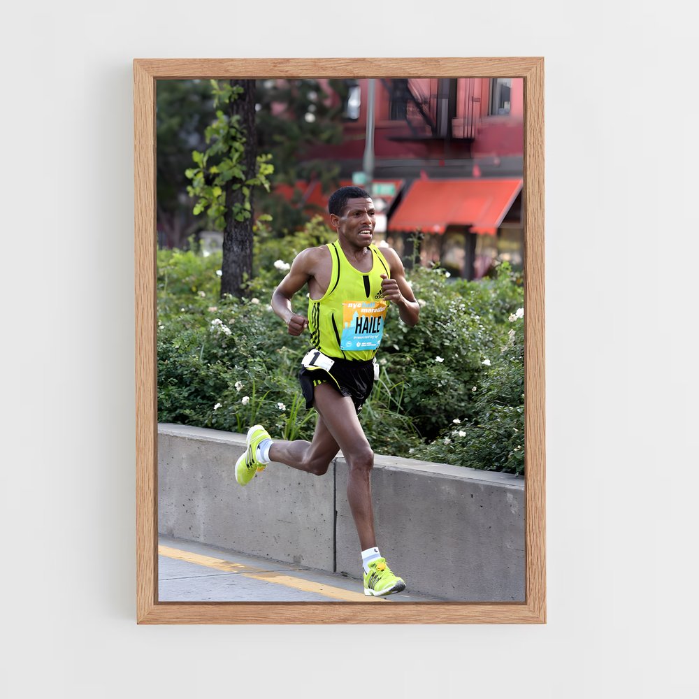 ap-haile gebrselassie-5 cadre Bois clair