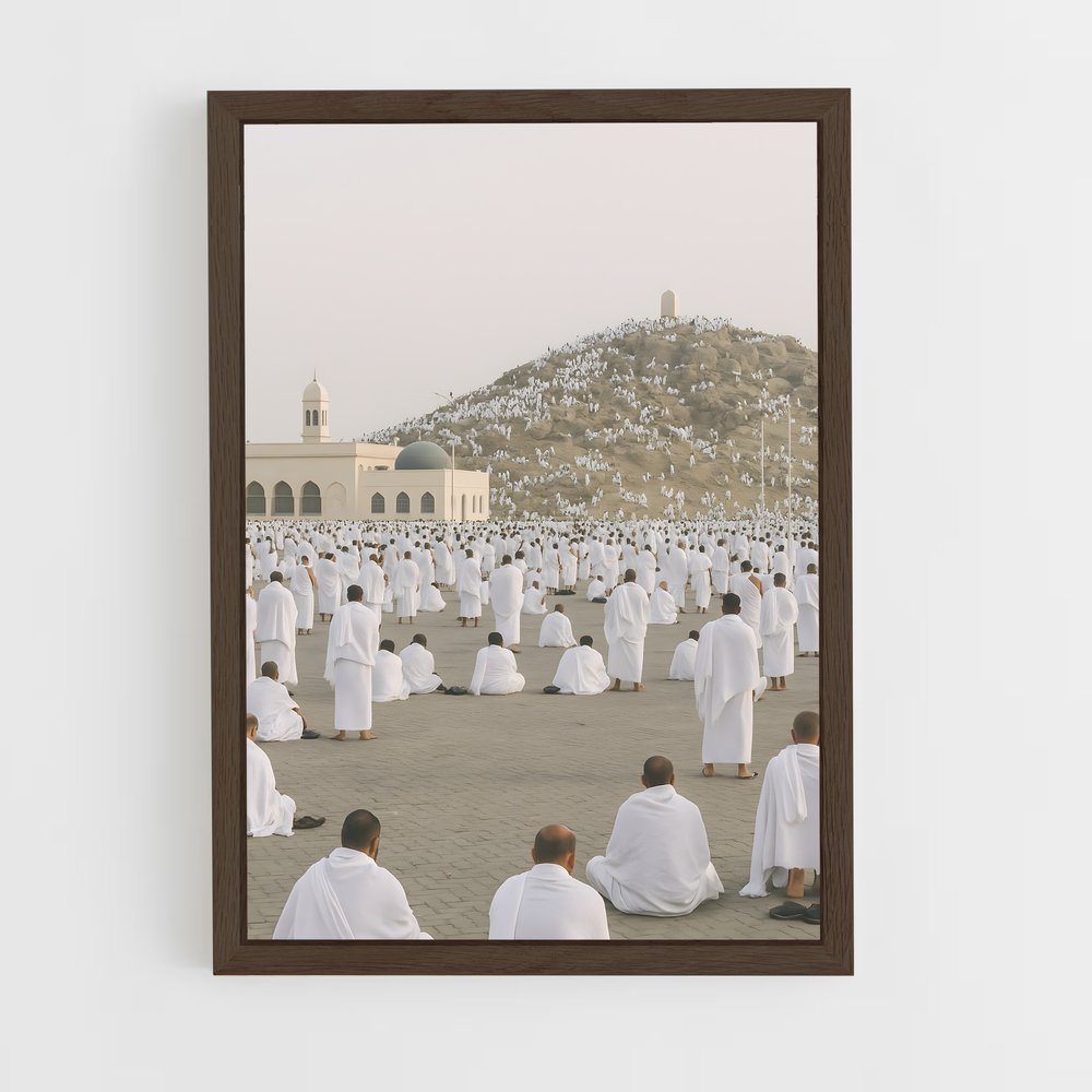 ap-hajj pilgrimage-6 cadre Bois foncé