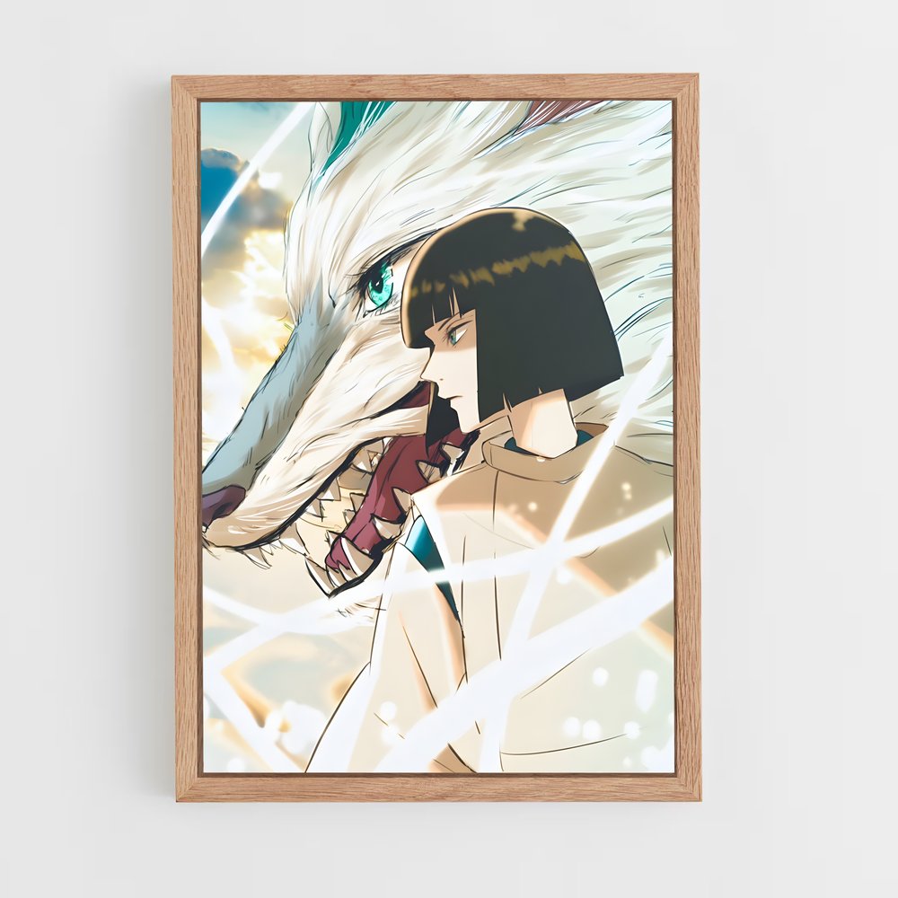 ap-haku spirited away-4 cadre Bois clair