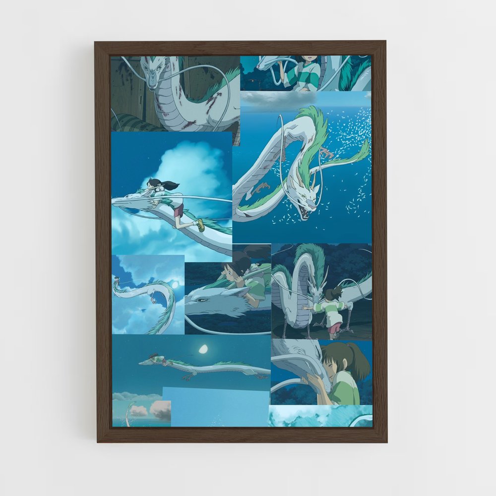 ap-haku spirited away-5 cadre Bois foncé