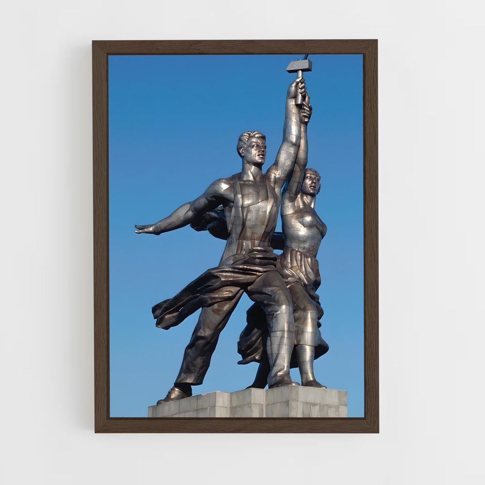 ap-hammer and sickle-1 cadre Bois foncé