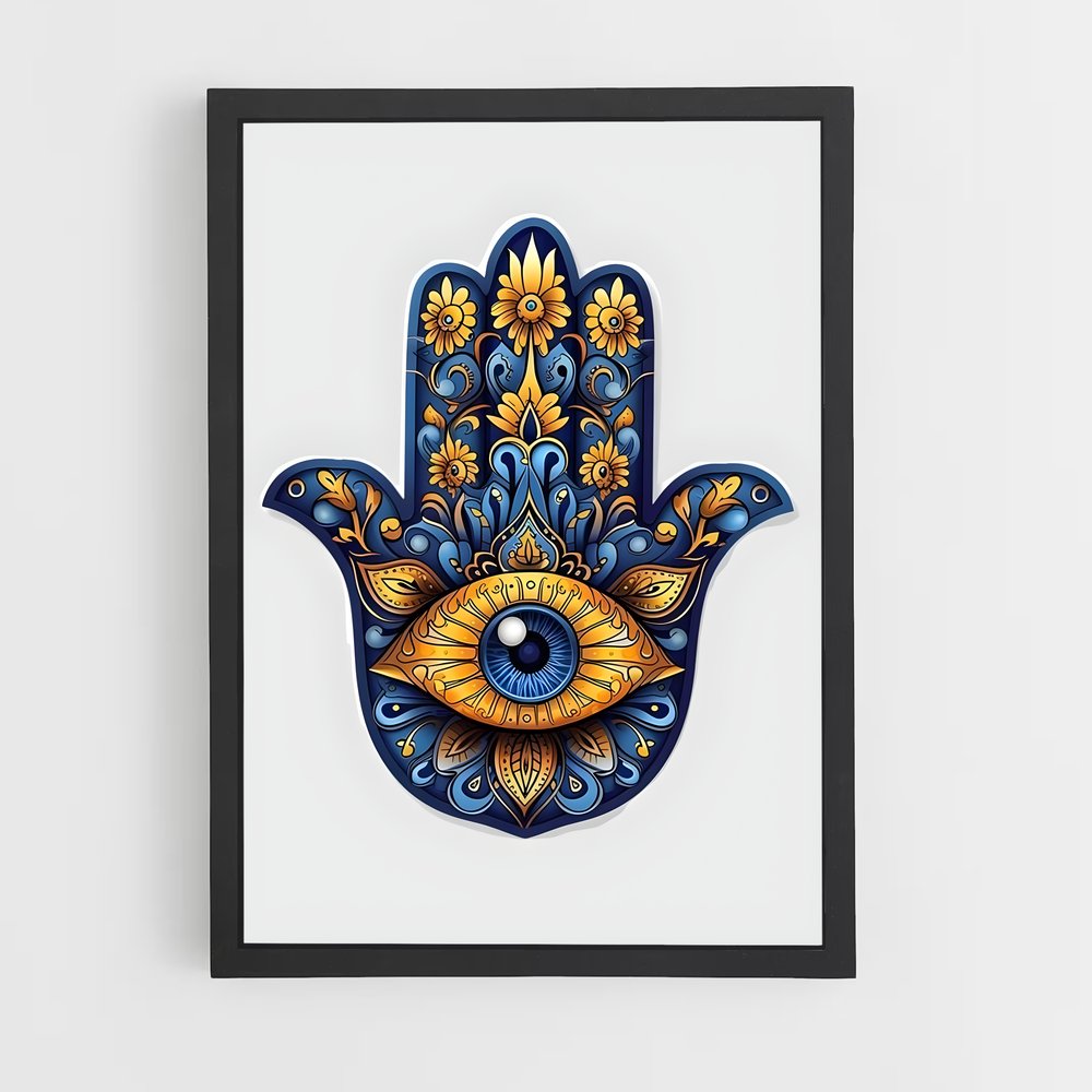 ap-hamsa hand-3 cadre Noir