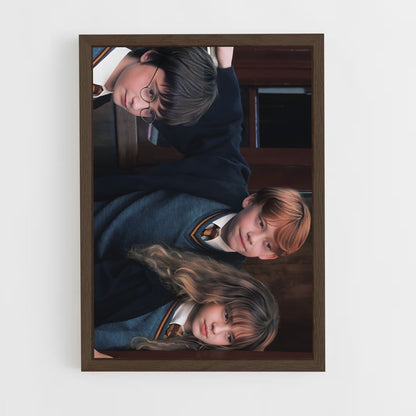 ap-harry potter-9 cadre Bois foncé