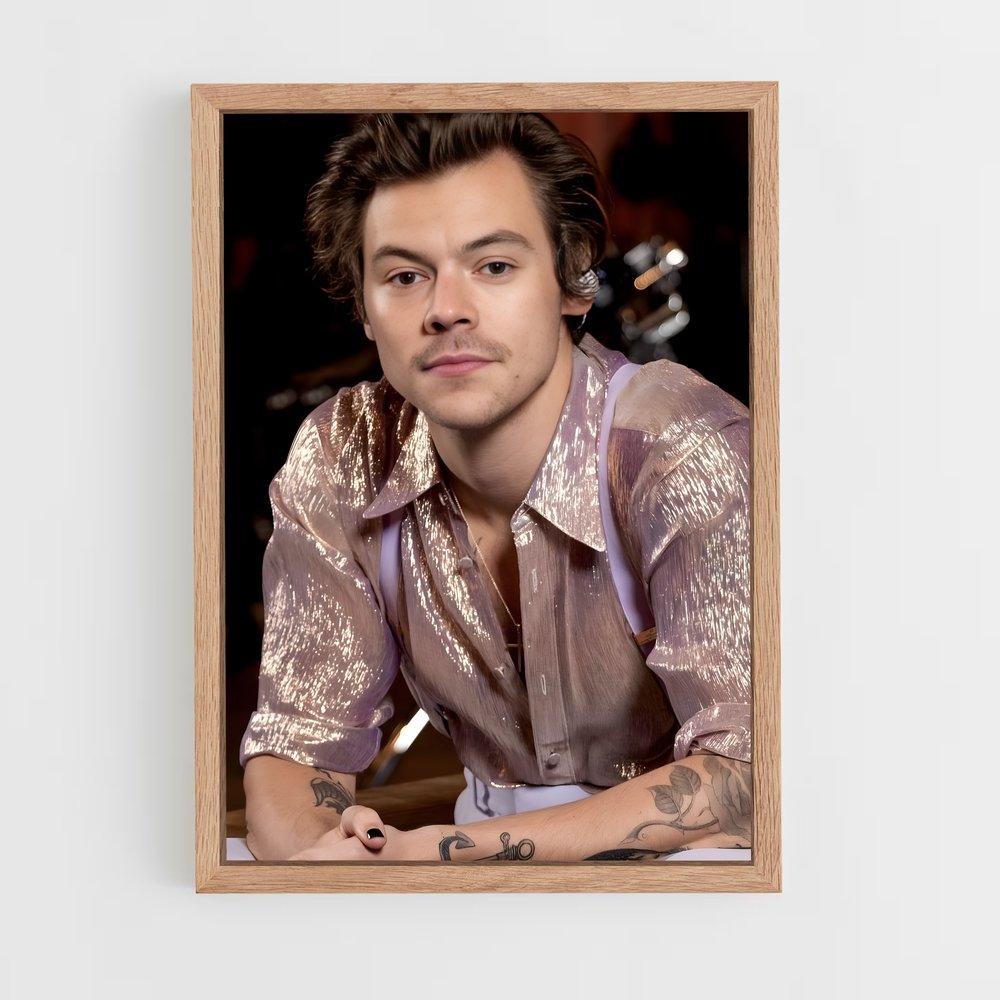 ap-harry styles-2 cadre Bois clair