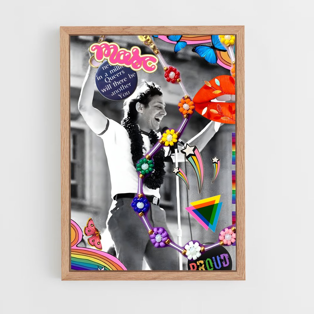 ap-harvey milk-3 cadre Bois clair