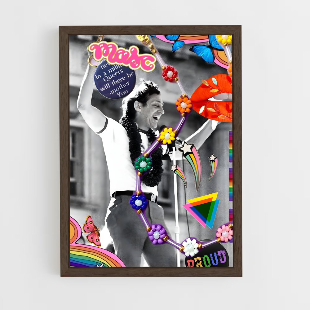 ap-harvey milk-3 cadre Bois foncé