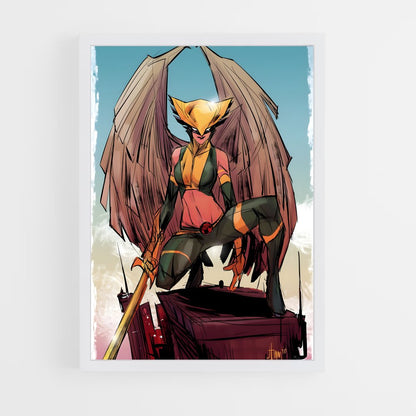 ap-hawkgirl-8 cadre Blanc