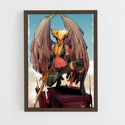 ap-hawkgirl-8 cadre Bois foncé