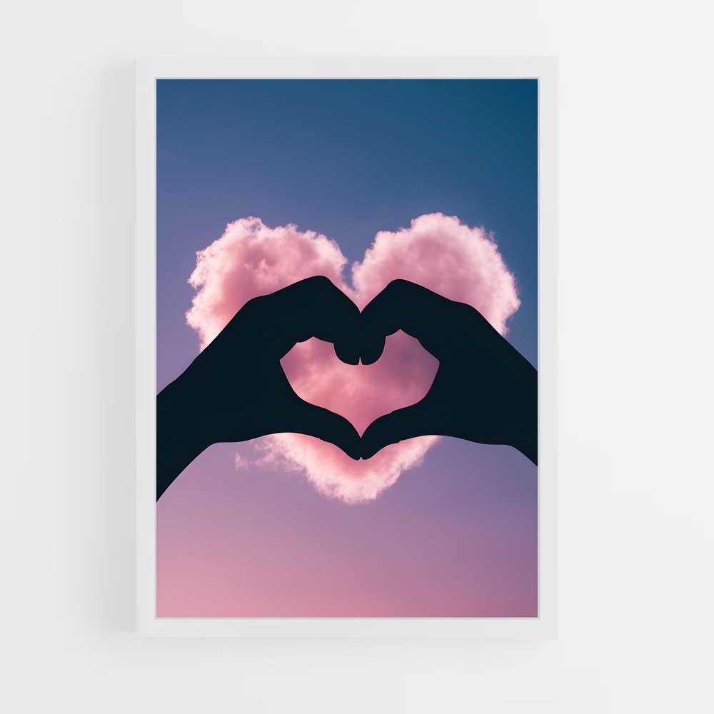 ap-heart hands-2 cadre Blanc