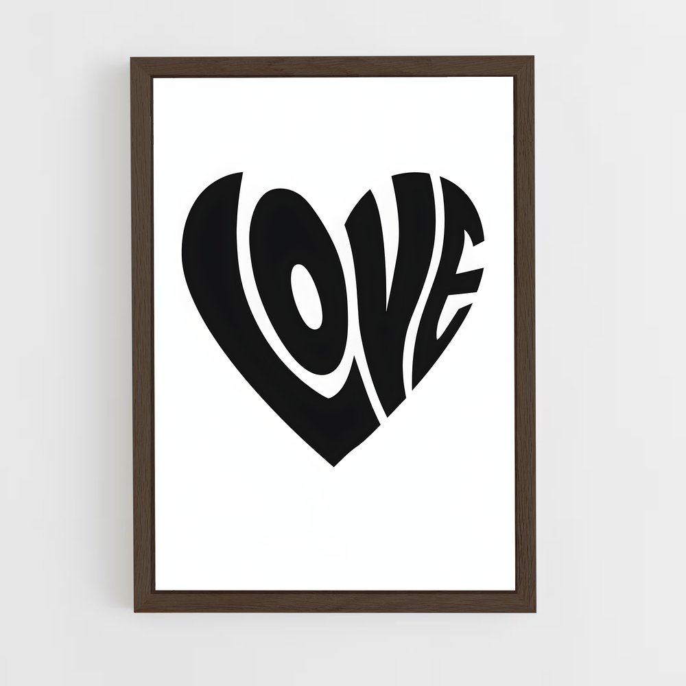ap-heart symbol-2 cadre Bois foncé