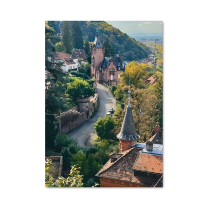 Poster Vue Enchantée de Heidelberg