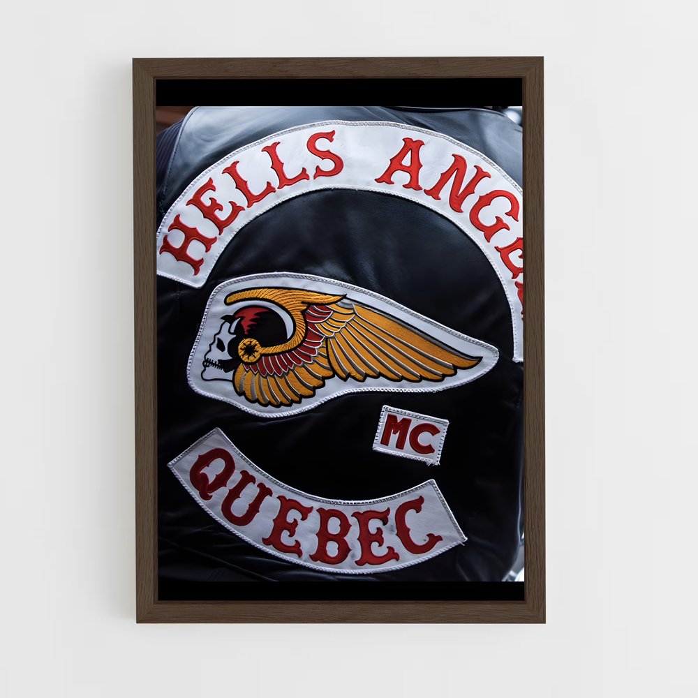 ap-hells angels-1 cadre Bois foncé