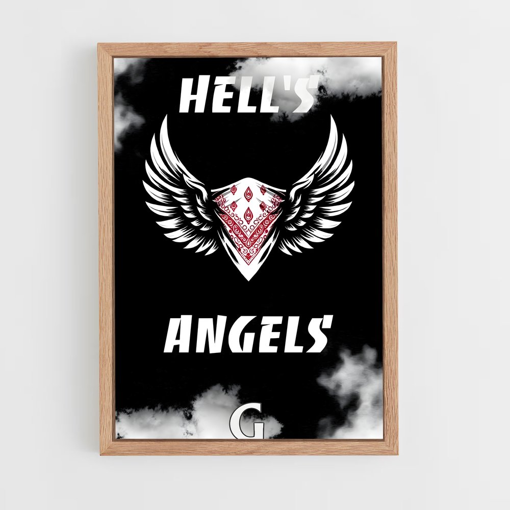 ap-hells angels-2 cadre Bois clair